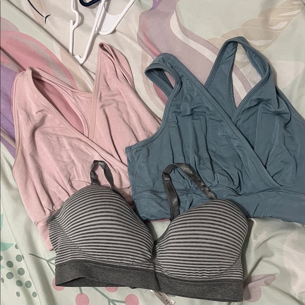 Three Nursing Bras Two Kindred Bravely One Gilligan & O’Malley size medium
